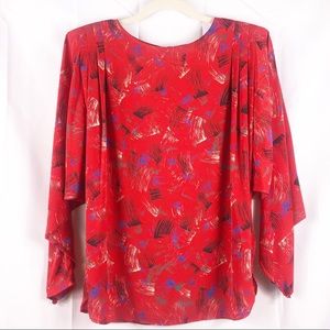 Vintage, Red,  blouse, mint condition, size 8